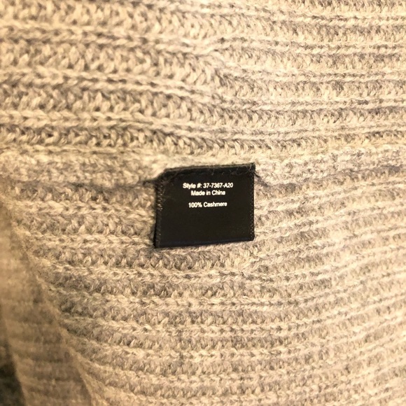 - NWT Jenni Kayne Gray 100% Cashmere Fisherman Sweater Size :3X - Picture 7 of 8